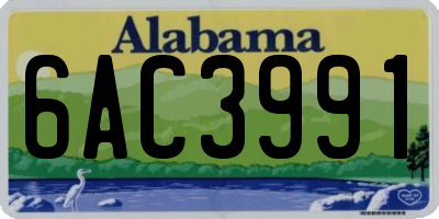 AL license plate 6AC3991