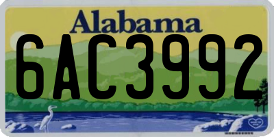 AL license plate 6AC3992