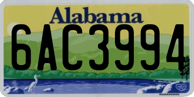 AL license plate 6AC3994