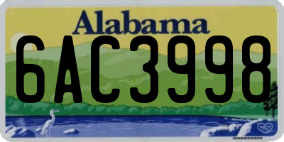 AL license plate 6AC3998