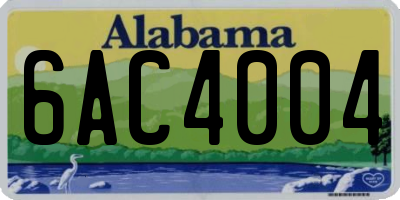 AL license plate 6AC4004