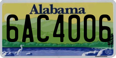 AL license plate 6AC4006