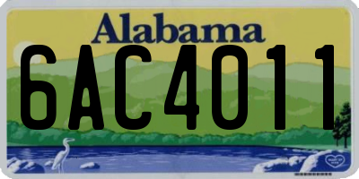 AL license plate 6AC4011