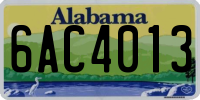 AL license plate 6AC4013