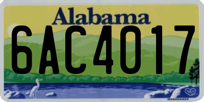 AL license plate 6AC4017
