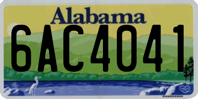 AL license plate 6AC4041