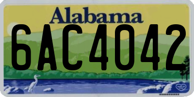 AL license plate 6AC4042