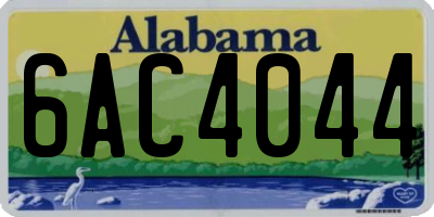 AL license plate 6AC4044