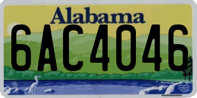 AL license plate 6AC4046