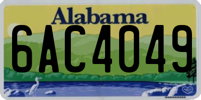 AL license plate 6AC4049