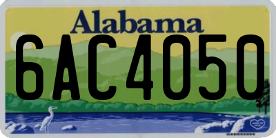 AL license plate 6AC4050