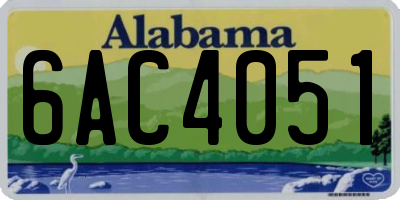 AL license plate 6AC4051