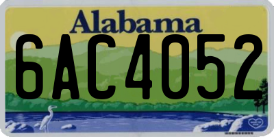 AL license plate 6AC4052