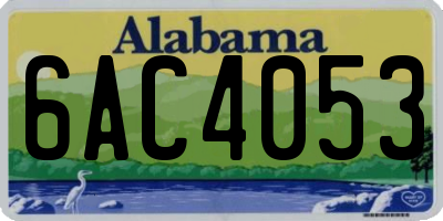 AL license plate 6AC4053