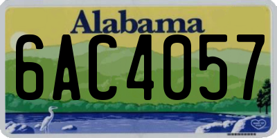 AL license plate 6AC4057