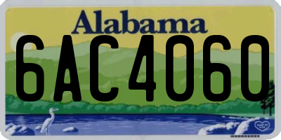AL license plate 6AC4060