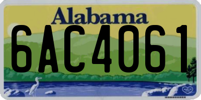 AL license plate 6AC4061