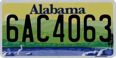 AL license plate 6AC4063