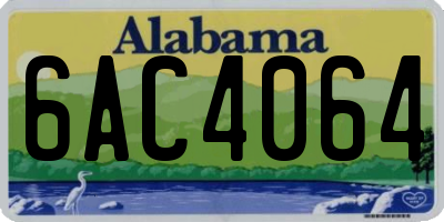 AL license plate 6AC4064
