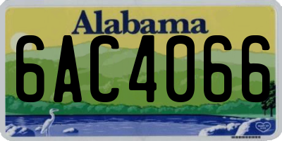 AL license plate 6AC4066