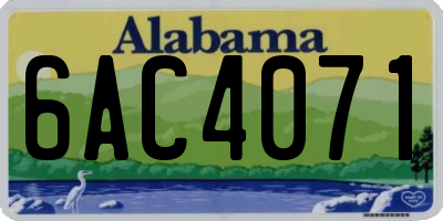 AL license plate 6AC4071