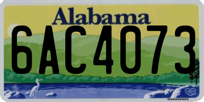 AL license plate 6AC4073