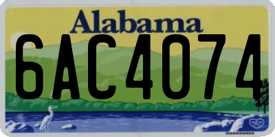 AL license plate 6AC4074
