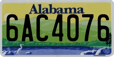 AL license plate 6AC4076