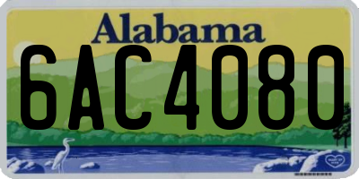AL license plate 6AC4080