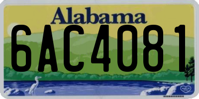 AL license plate 6AC4081