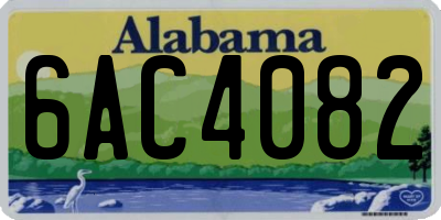 AL license plate 6AC4082