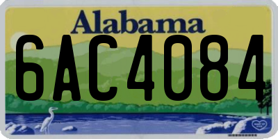 AL license plate 6AC4084