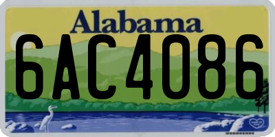 AL license plate 6AC4086