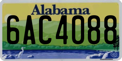 AL license plate 6AC4088