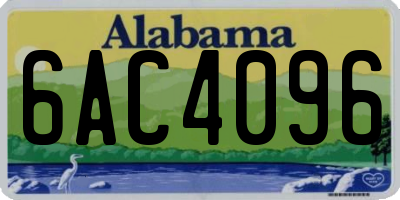 AL license plate 6AC4096