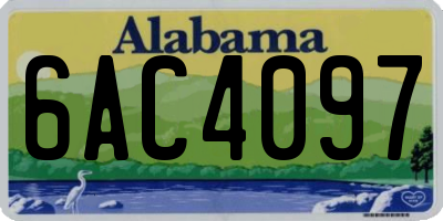 AL license plate 6AC4097