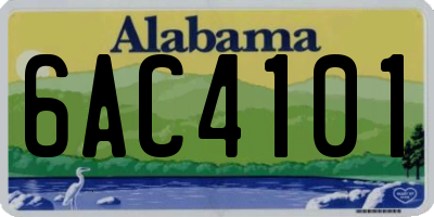 AL license plate 6AC4101