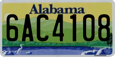AL license plate 6AC4108