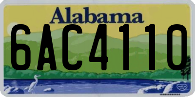AL license plate 6AC4110