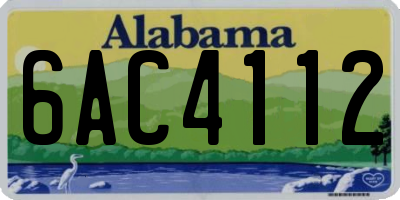 AL license plate 6AC4112
