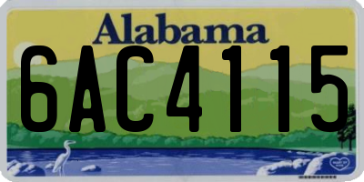 AL license plate 6AC4115