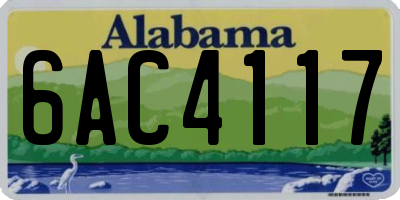 AL license plate 6AC4117