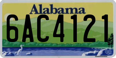 AL license plate 6AC4121