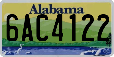 AL license plate 6AC4122