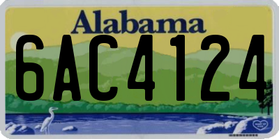 AL license plate 6AC4124