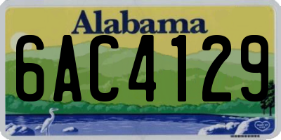 AL license plate 6AC4129