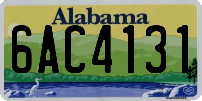 AL license plate 6AC4131