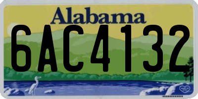 AL license plate 6AC4132