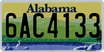 AL license plate 6AC4133