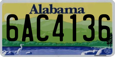 AL license plate 6AC4136